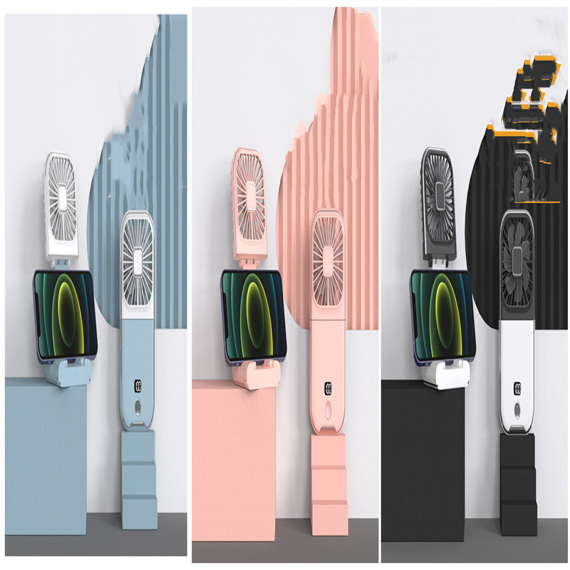 Folding Portable Digital Display Handheld Small Fan.